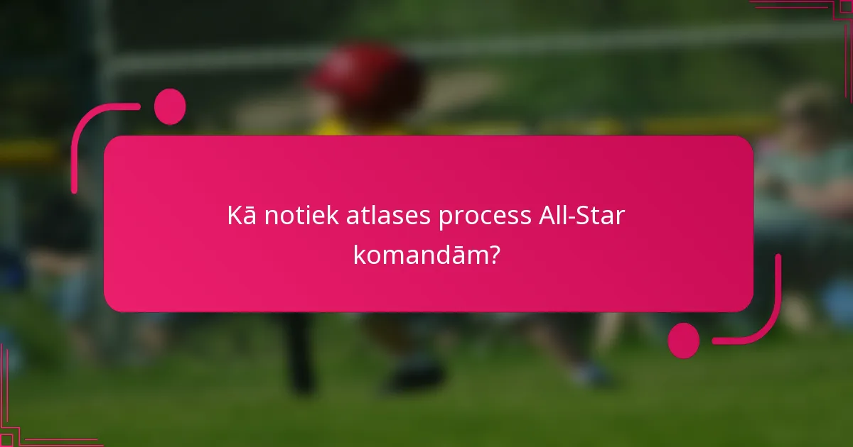 Kā notiek atlases process All-Star komandām?